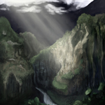 Sunny Cliffs - Painted for a charity art auction where all proceeds go towards helping the youth!